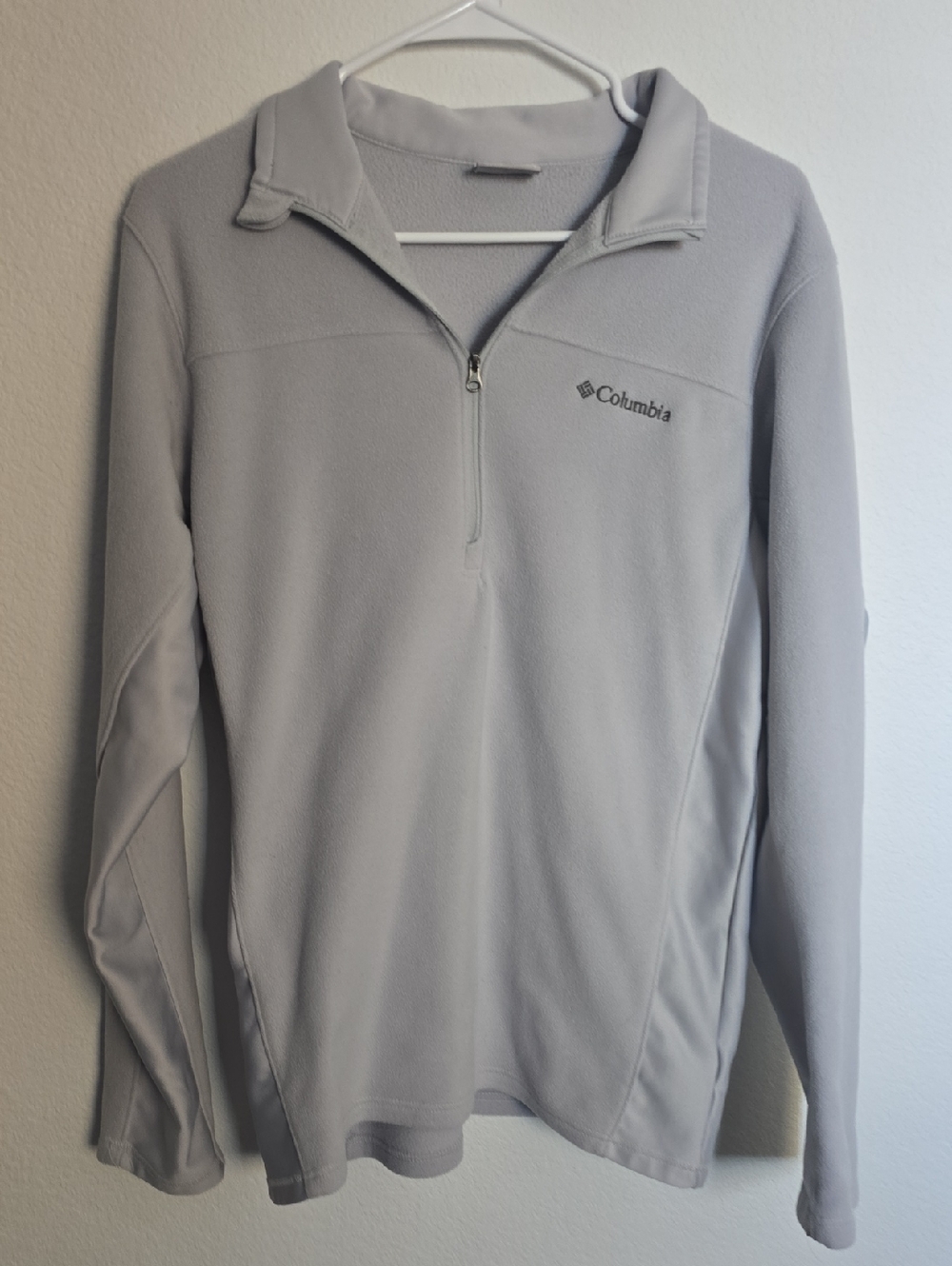 Columbia Men's Light Gray Half-Zip Fleece Pullover